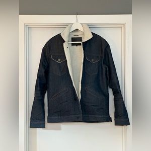 Roark Caribou Sherpa Denim Jacket Size Medium